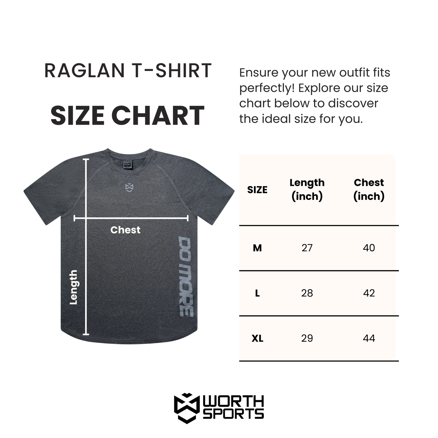 Worth Concrete Ash Raglan Active Wear Tshirt