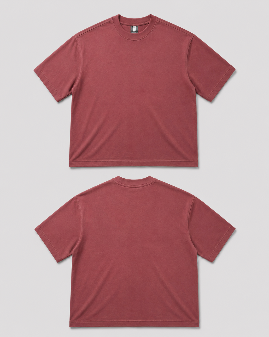 Maroon Solid Drop Shoulder Oversized T-Shirt
