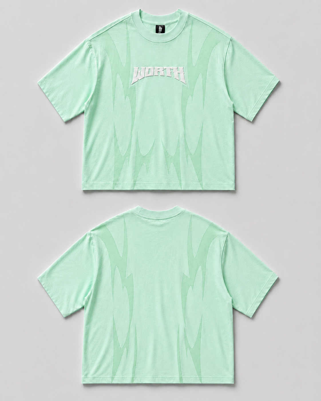Thunder Claw Sea Foam Green Oversized Graphic T-Shirt