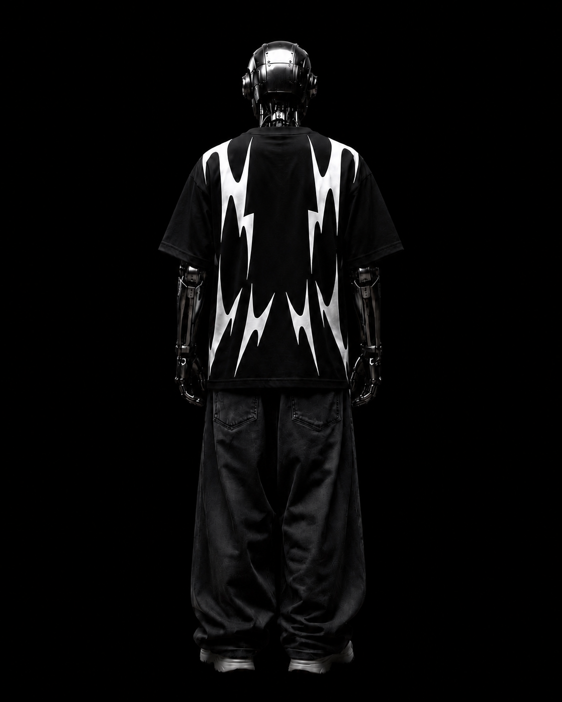 Thunder Claw black Oversized Graphic T-Shirt
