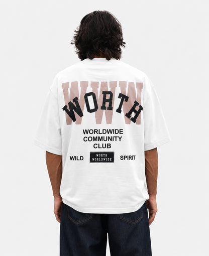Worth Community Club White Oversized T-Shirt