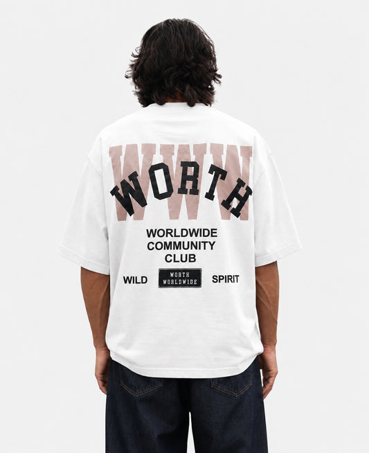 Worth Community Club White Oversized T-Shirt