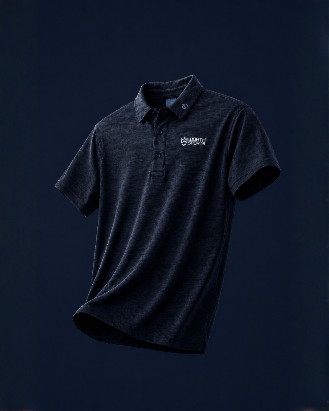 Worth Activewear Polo Heather Black