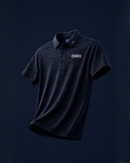 Worth Activewear Polo Heather Black
