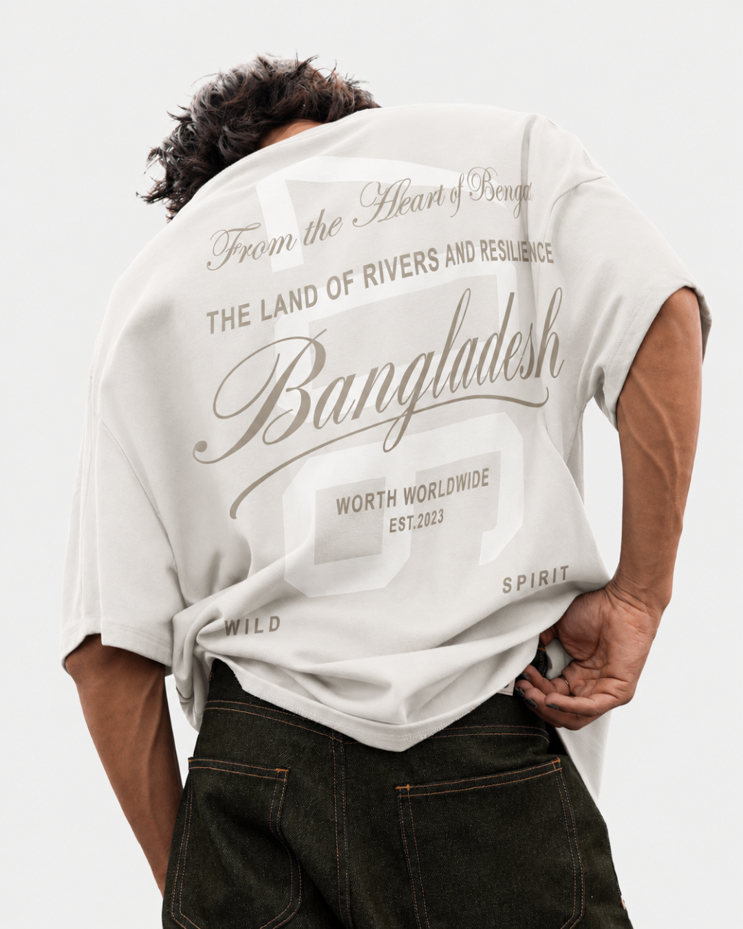 Worth 907 Rivers Cream Oversized T-Shirt