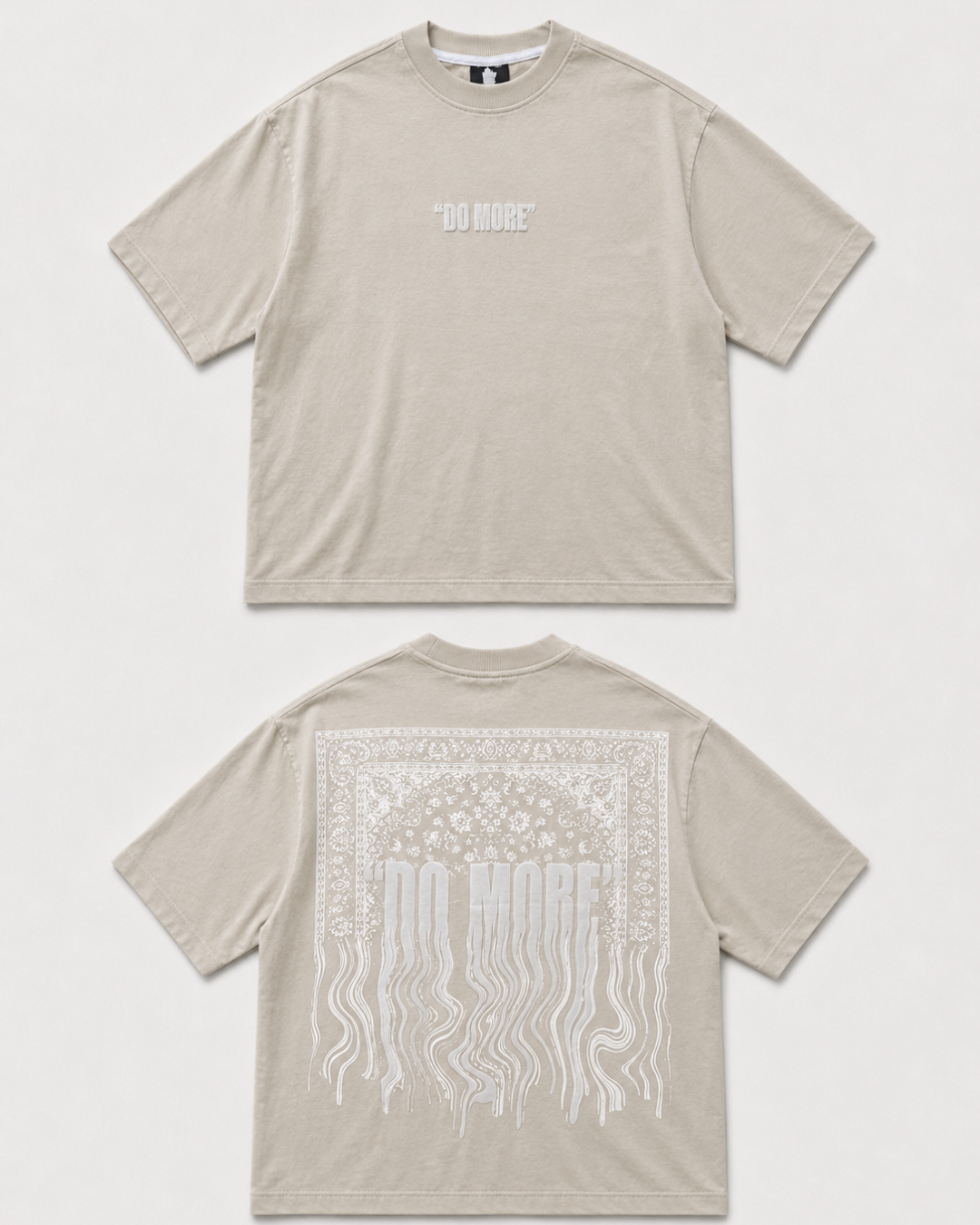 Rugged Dreams  Stone Beige Oversized Graphic T-Shirt