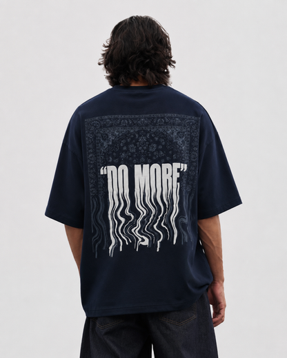 Rugged Dreams  Navy Oversized Graphic T-Shirt