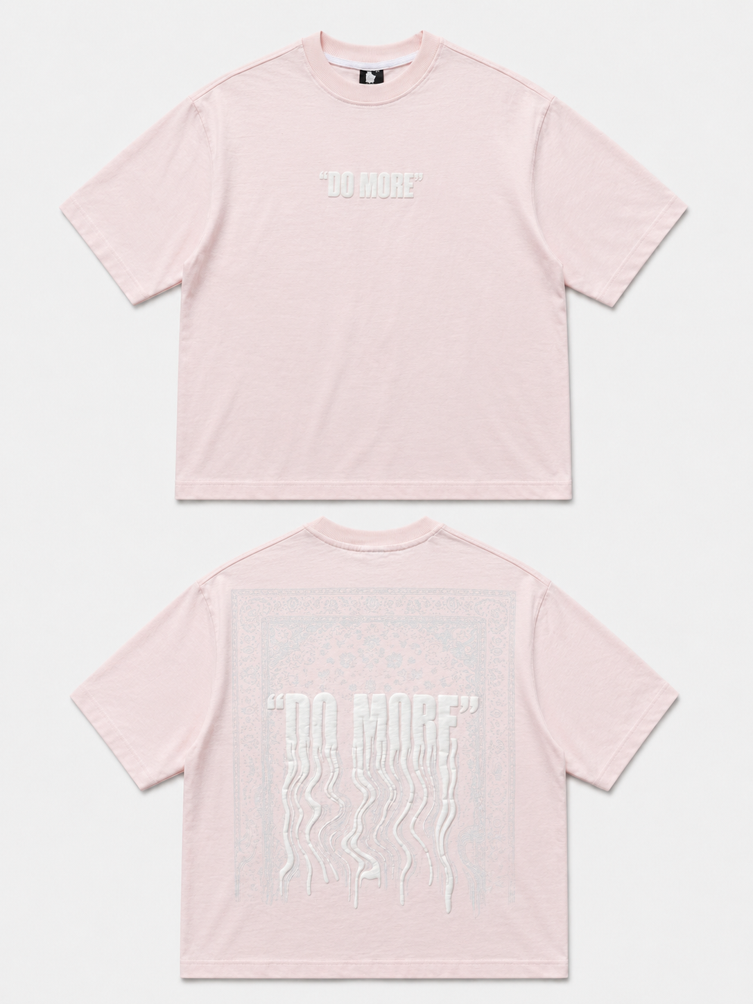 Rugged Dreams Baby Pink Oversized Graphic T-Shirt