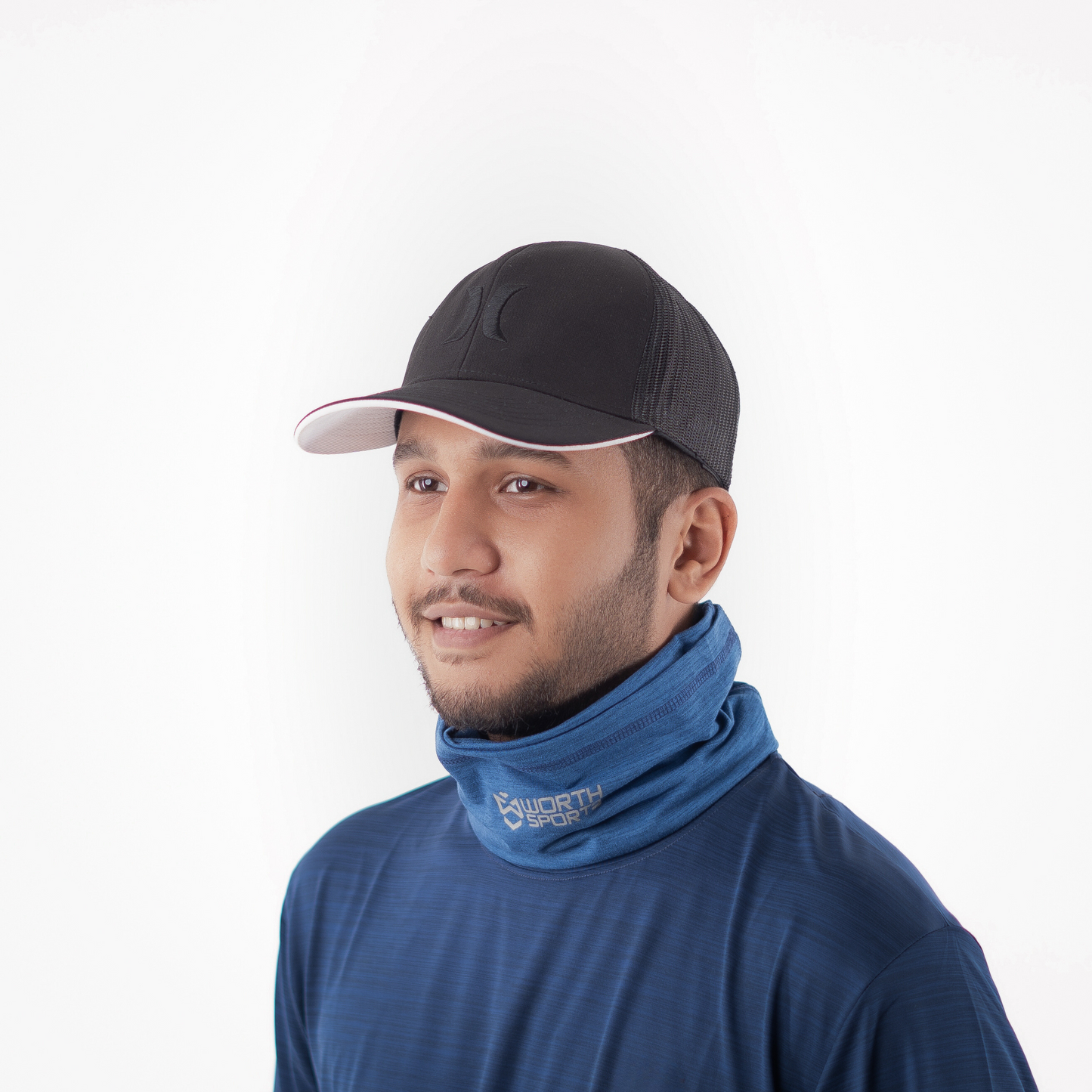 Dusky Denim Blue Neck Gaiter