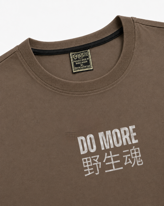 DO MORE – Wild Spirit Regular Fit Stretch T-Shirt | Mocha