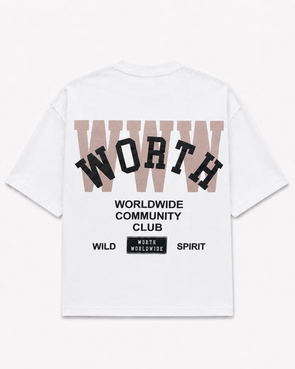 Worth Community Club White Oversized T-Shirt