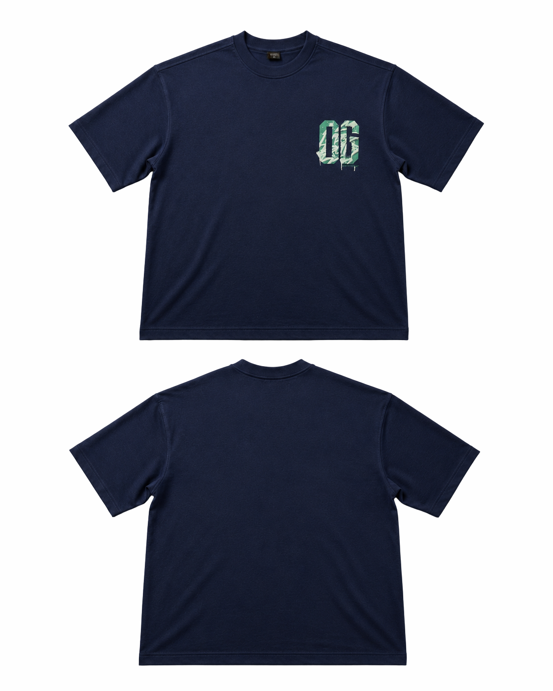 OG Navy Drop Shoulder Oversized T-Shirt