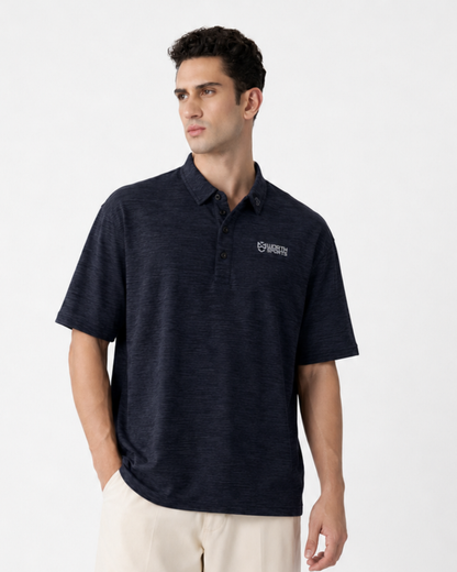 Worth Activewear Polo Heather Black