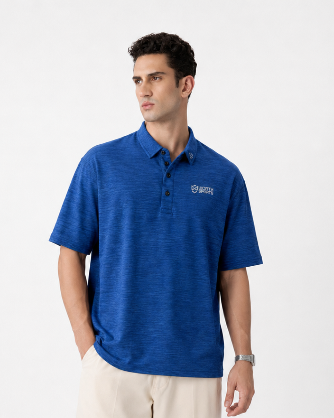 Worth Activewear Polo Denim Blue