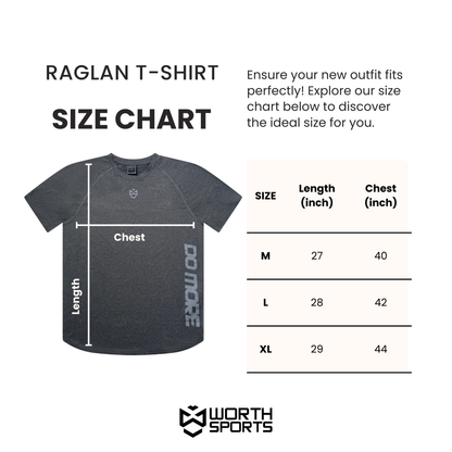 Worth Raglan Active Wear Tshirt 2Pcs Combo