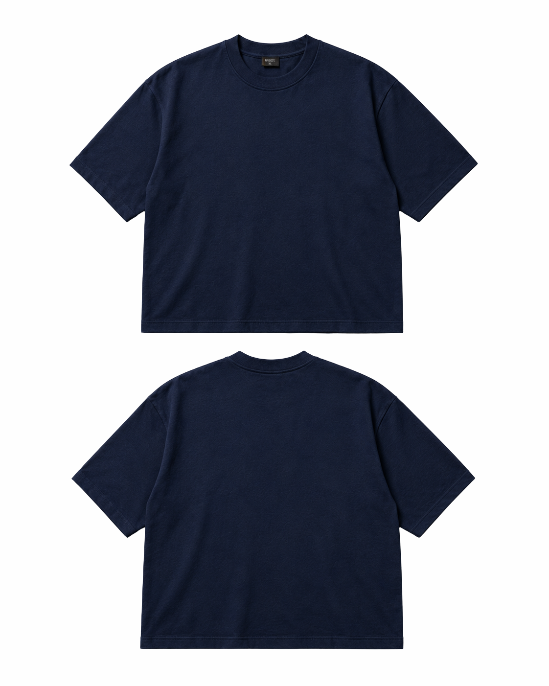 Navy Solid Drop Shoulder Oversized T-Shirt