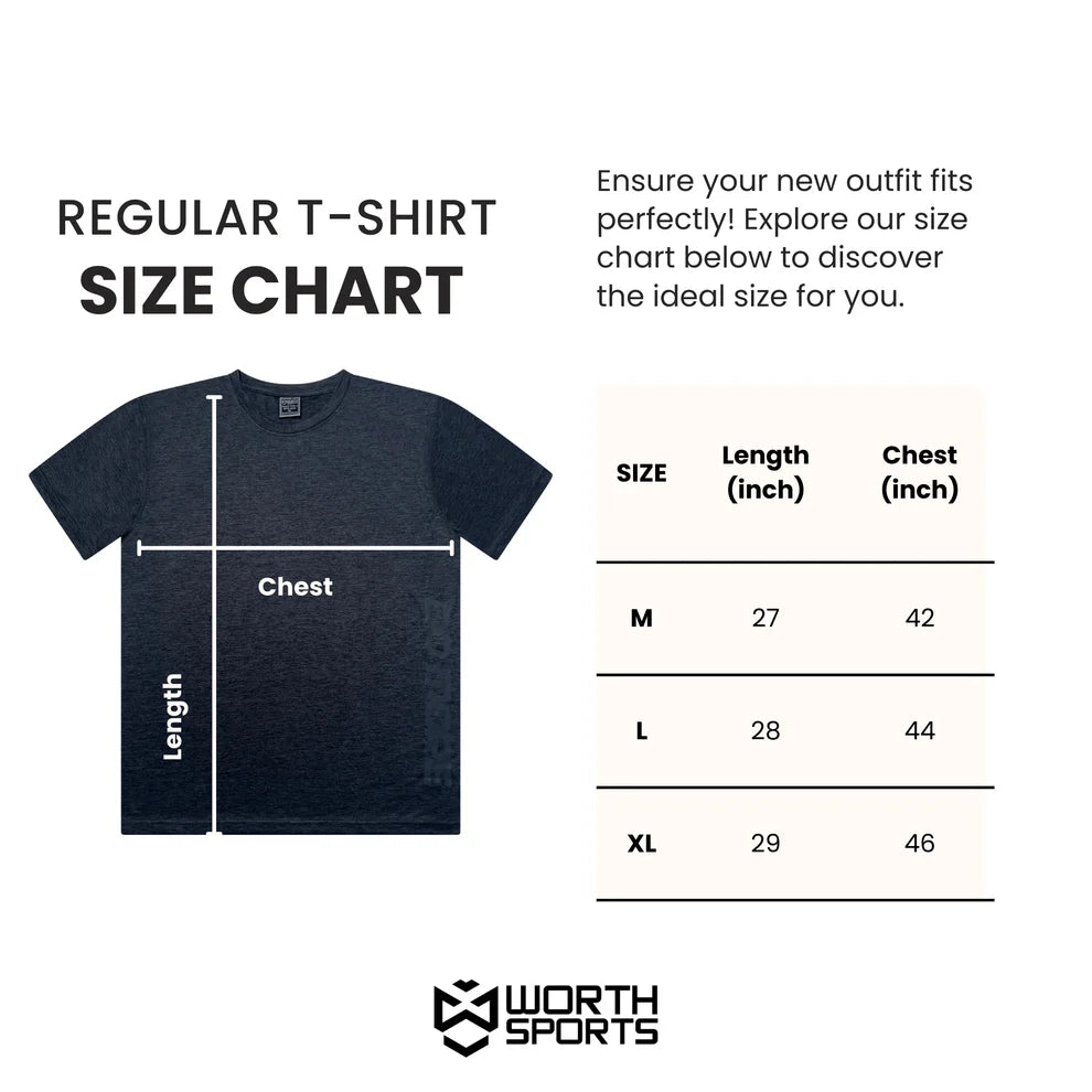 Activewear regular 2Pcs Combo size chart