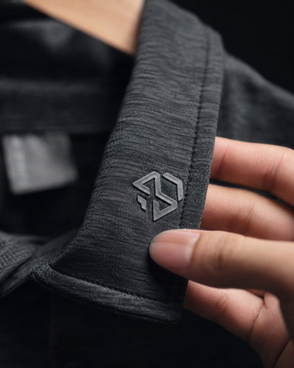 Worth Activewear Polo Heather Black
