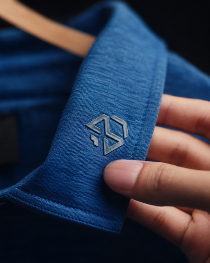 Worth Activewear Polo Denim Blue