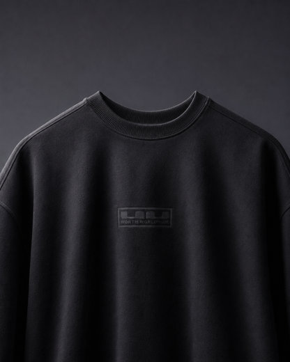 Black Minimal WWW Dropshoulder T-shirt
