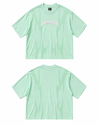 Thunder Claw Sea Foam Green  Oversized Graphic T-Shirt