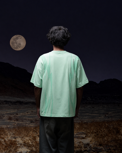 Thunder Claw Sea Foam Green  Oversized Graphic T-Shirt