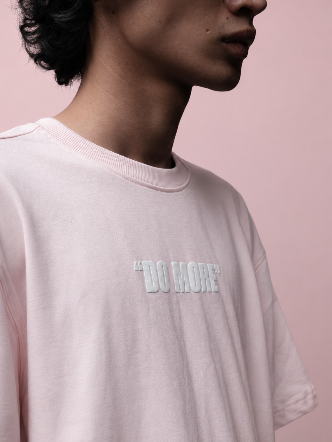 Rugged Dreams Baby Pink Oversized Graphic T-Shirt