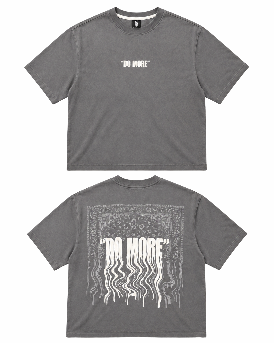 Rugged Dreams Grey Oversized Graphic T-Shirt