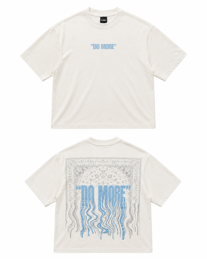 Rugged Dreams White Oversized Graphic T-Shirt