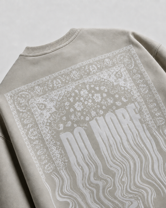 Rugged Dreams  Stone Beige Oversized Graphic T-Shirt