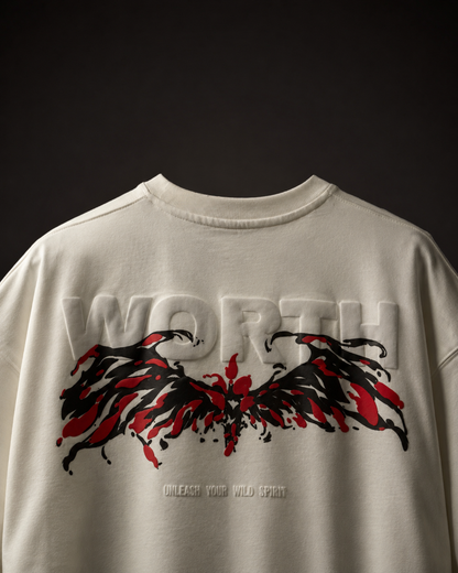 WORTH WORLDWIDE Broken Wings Summer Oversized drop shoulder oversized t-shirt for premium streetwear