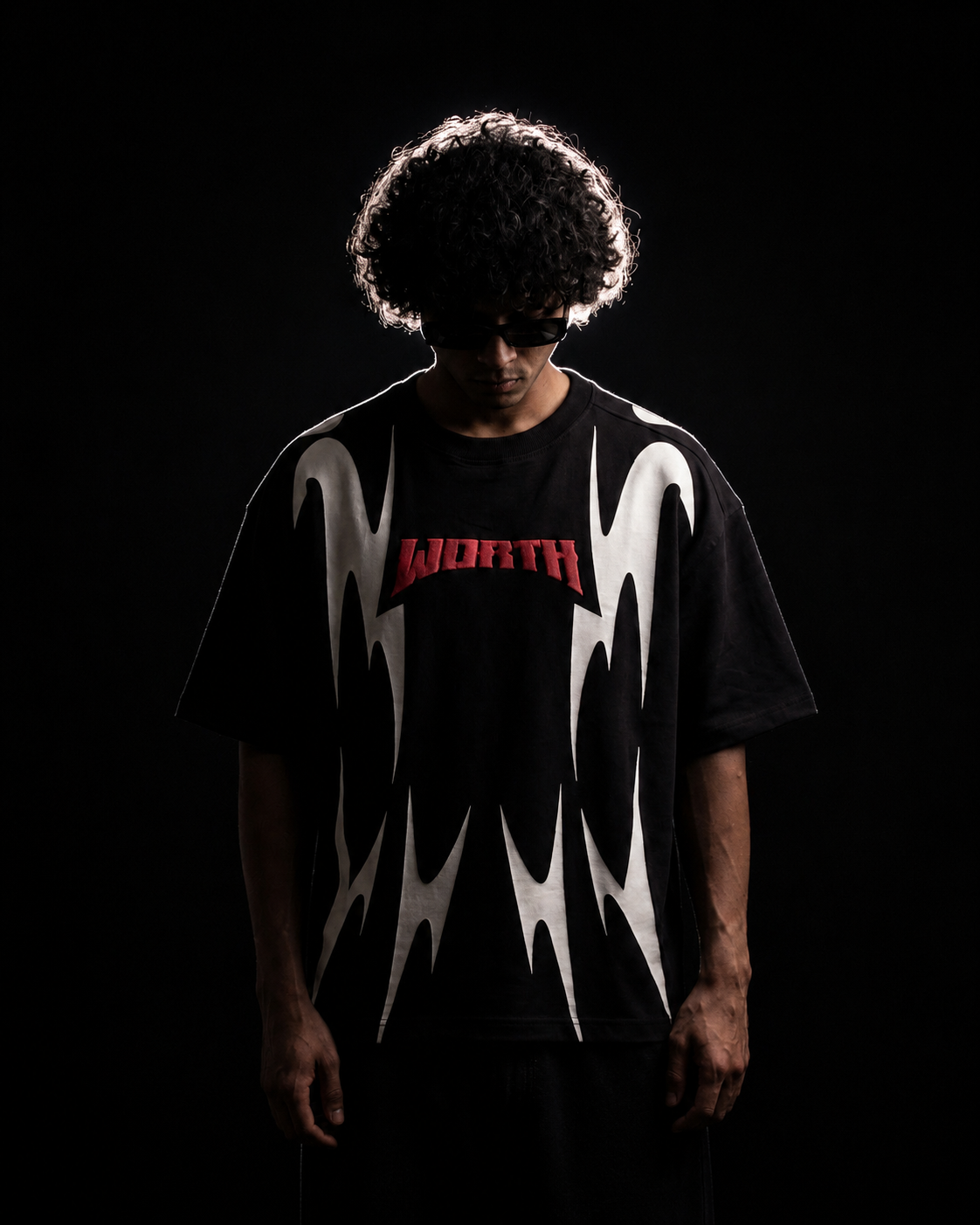 Thunder Claw black Oversized Graphic T-Shirt