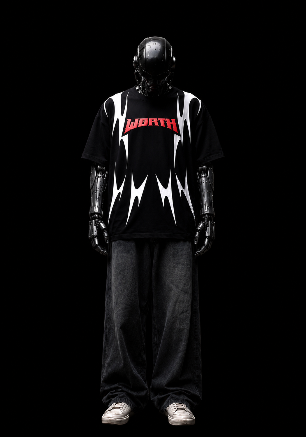 Thunder Claw black Oversized Graphic T-Shirt
