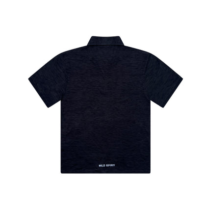 Worth Activewear Polo Heather Black