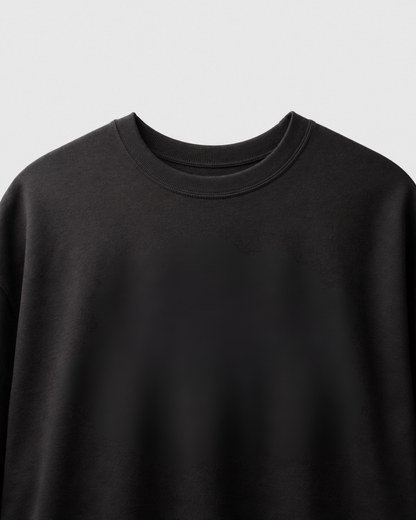 WORTH WORLDWIDE Jet Black Solid drop shoulder oversized t-shirt for premium streetwear