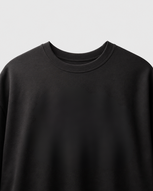 WORTH WORLDWIDE Jet Black Solid drop shoulder oversized t-shirt for premium streetwear