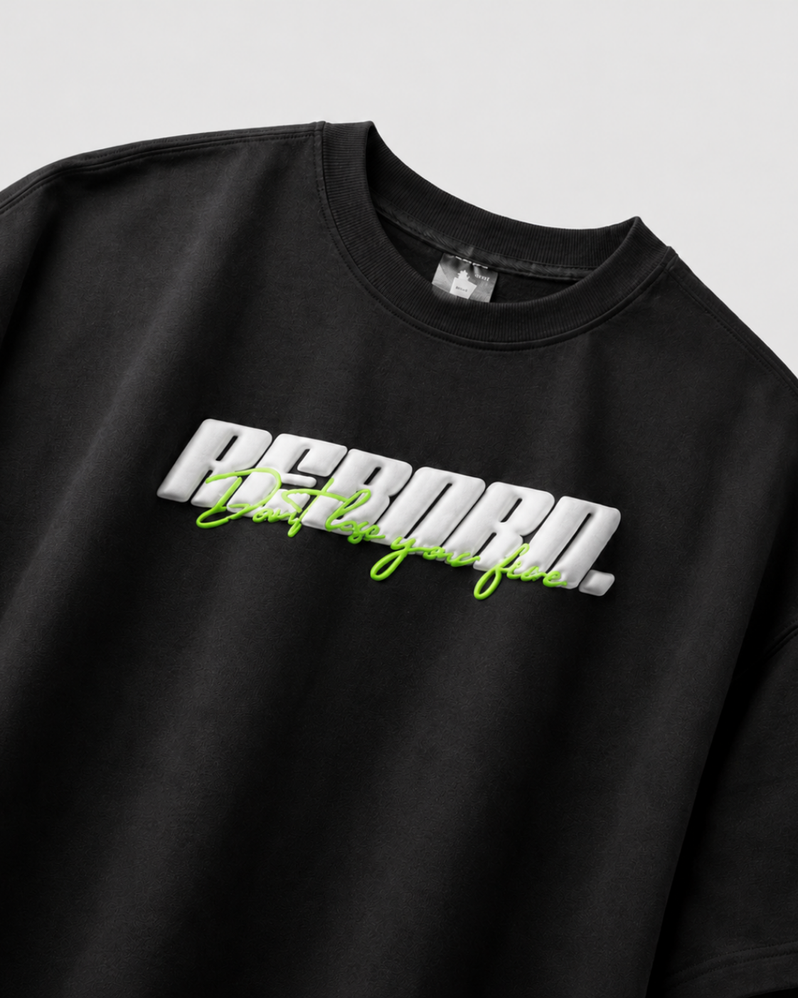 WORTH WORLDWIDE Reborn Black drop shoulder oversized t-shirt for premium streetwear