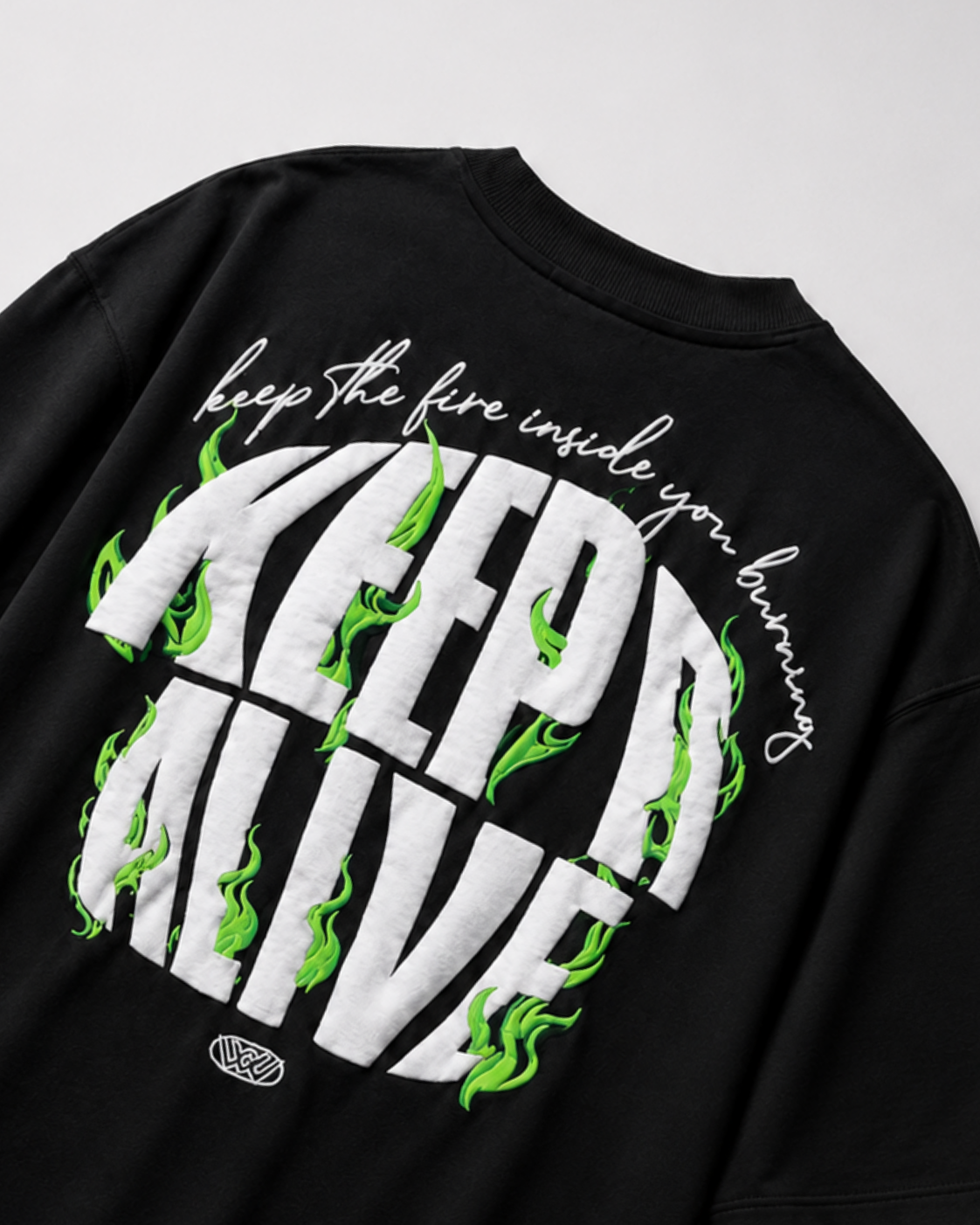 WORTH WORLDWIDE Reborn Black drop shoulder oversized t-shirt for premium streetwear