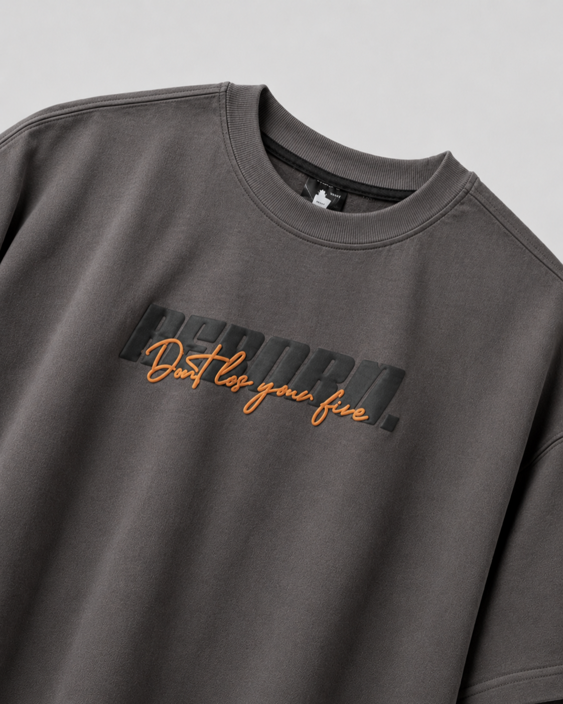 WORTH WORLDWIDE Reborn Dark Grey drop shoulder oversized t-shirt for premium streetwear