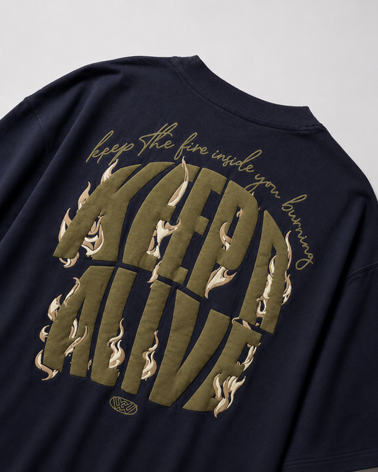 WORTH WORLDWIDE Reborn Dark Navy drop shoulder oversized t-shirt for premium streetwear