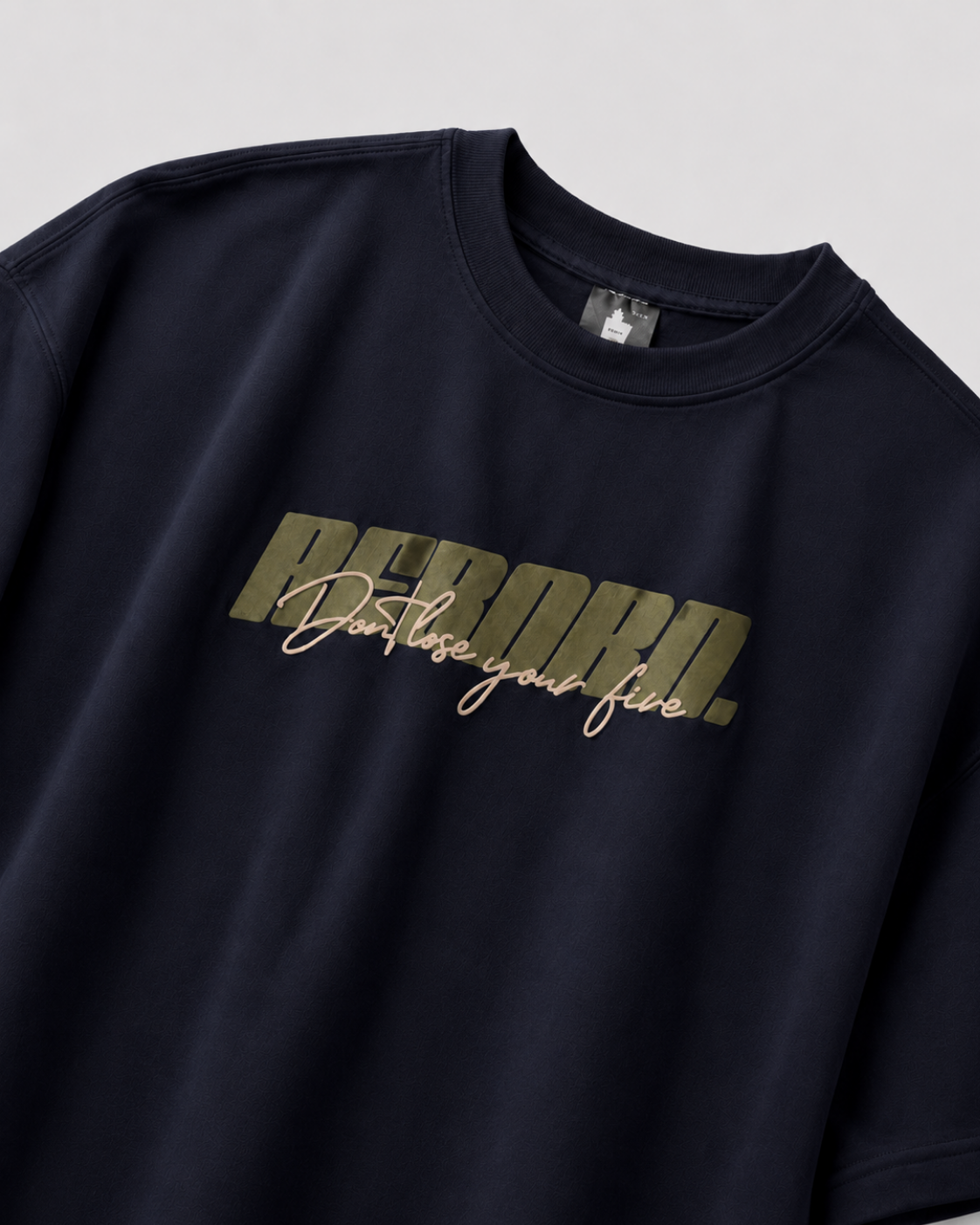 WORTH WORLDWIDE Reborn Dark Navy drop shoulder oversized t-shirt for premium streetwear