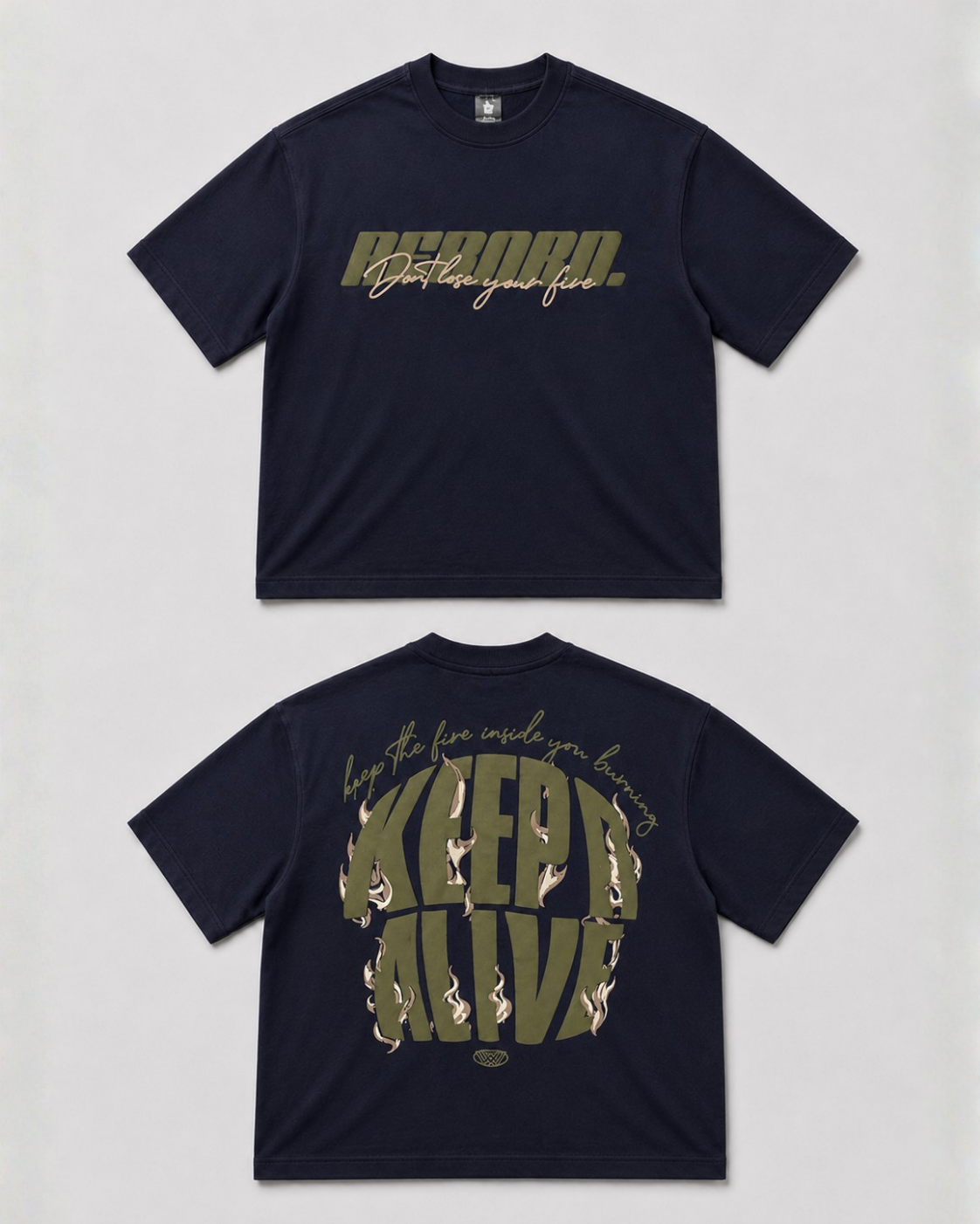 WORTH WORLDWIDE Reborn Dark Navy drop shoulder oversized t-shirt for premium streetwear