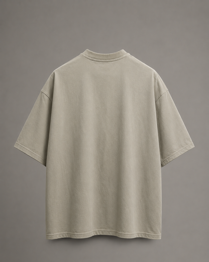 WORTH WORLDWIDE Stone Beige drop shoulder oversized t-shirt for premium streetwear