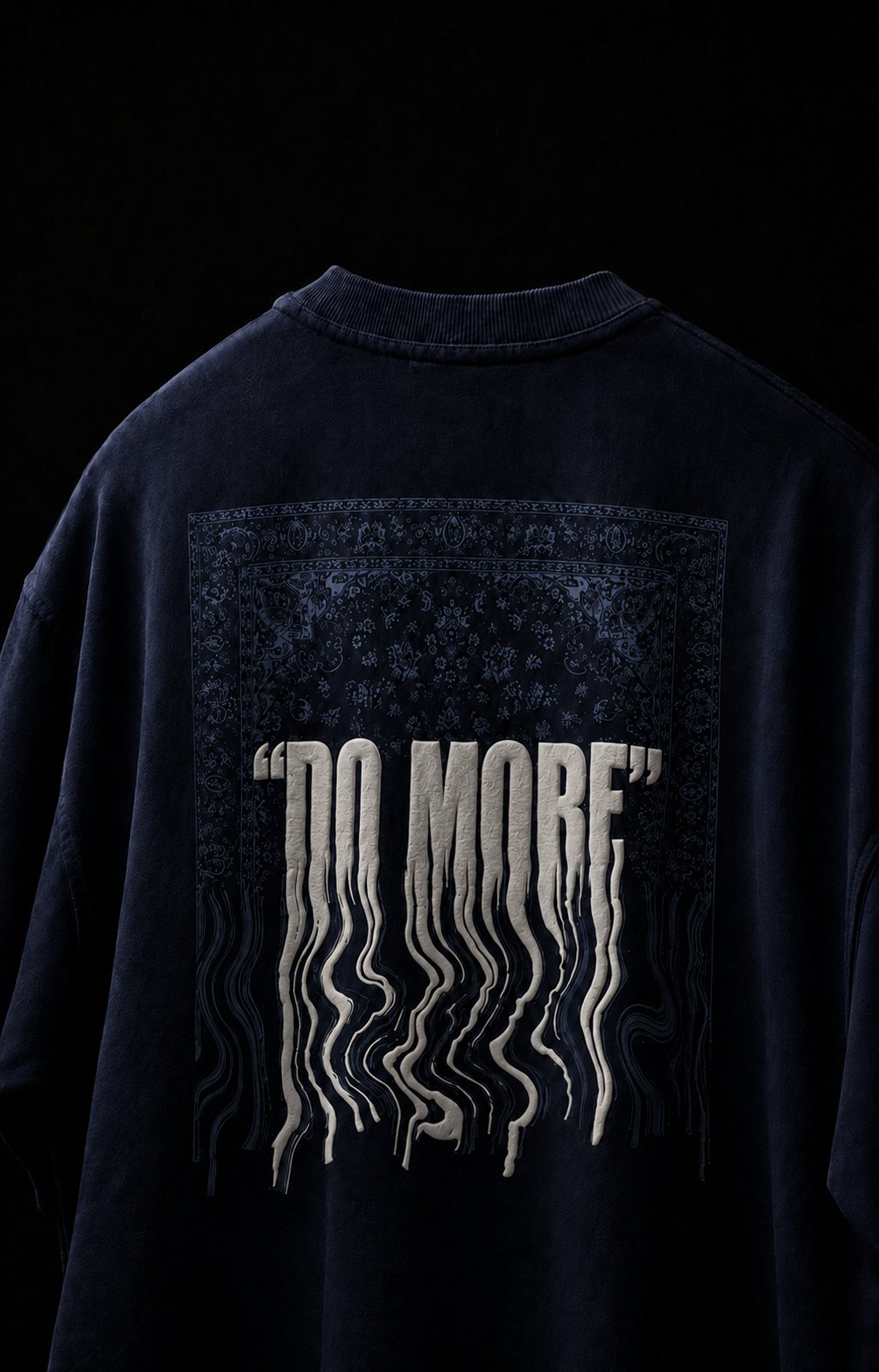 Rugged Dreams  Navy Oversized Graphic T-Shirt