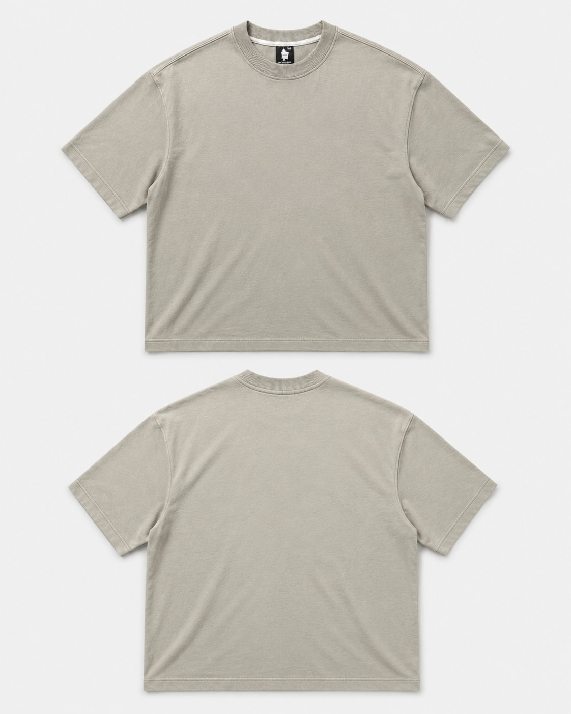 Stone Beige Oversized Graphic T-Shirt