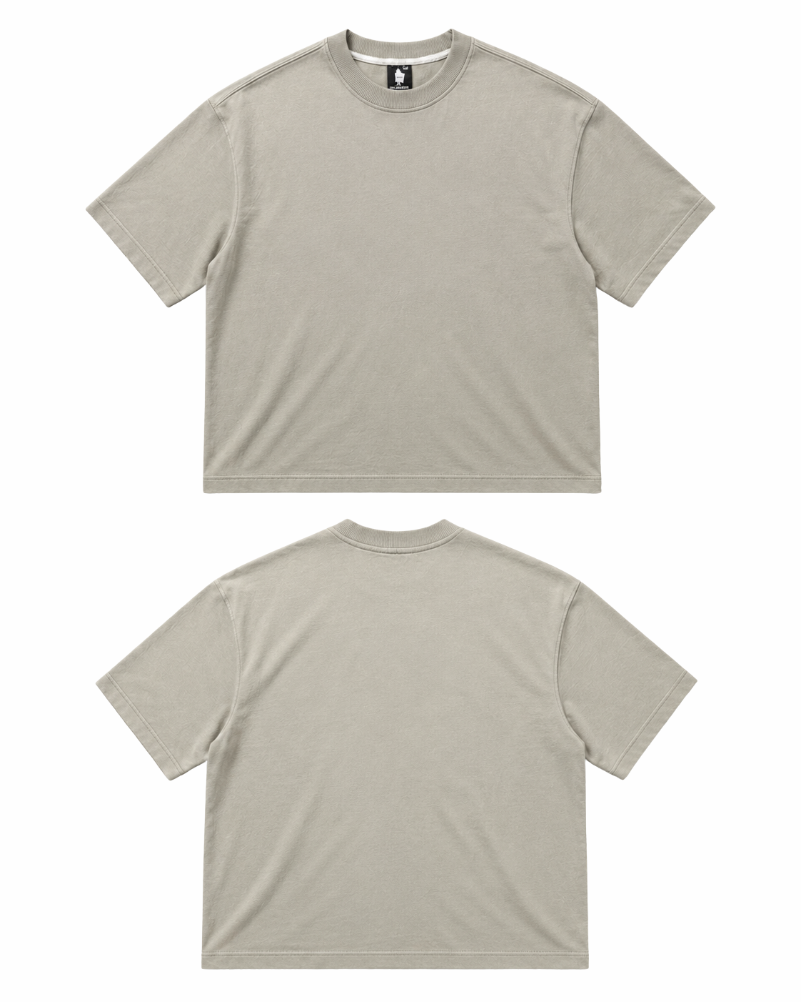 Stone Beige Oversized Graphic T-Shirt